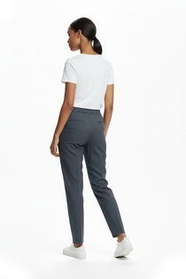 Ekol Minimalist Kadın Pantolon - Yüksek Bel Slim Fit Midi