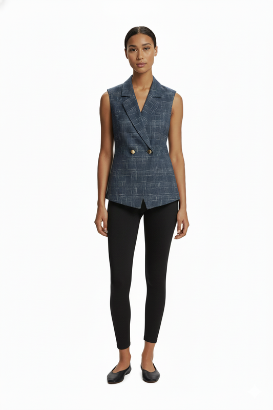 Ekol Minimalist Oversize Kolsuz Yelek - Günlük ve Şık