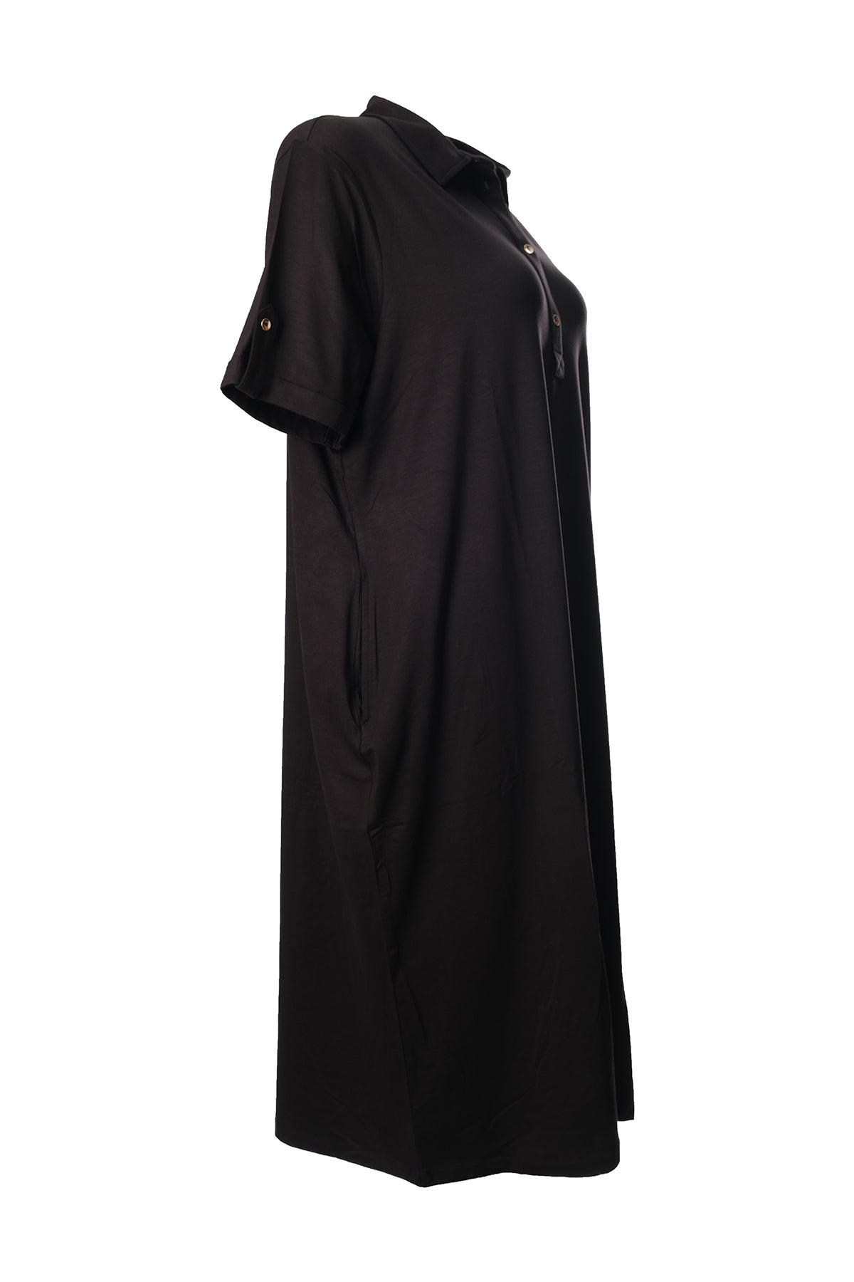 Faik Sönmez Oversize Polo Yaka Midi Elbise - Günlük Şıklık Translation missing: tr.content.product_image_secondary
