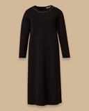 büyük beden taşlı yaka detaylı elbise Gala-Xi