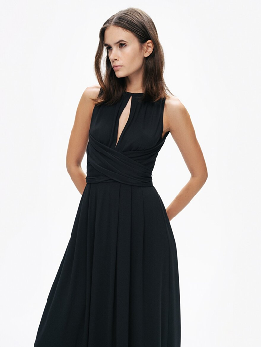 Kuşak Bağlamalı Maxi Abiye Elbise Nocturne