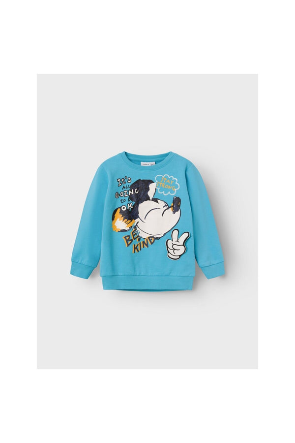Erkek Çocuk Mickey Mouse Baskılı Uzun Kol Sweatshirt-Yumuşak ve Konforlu