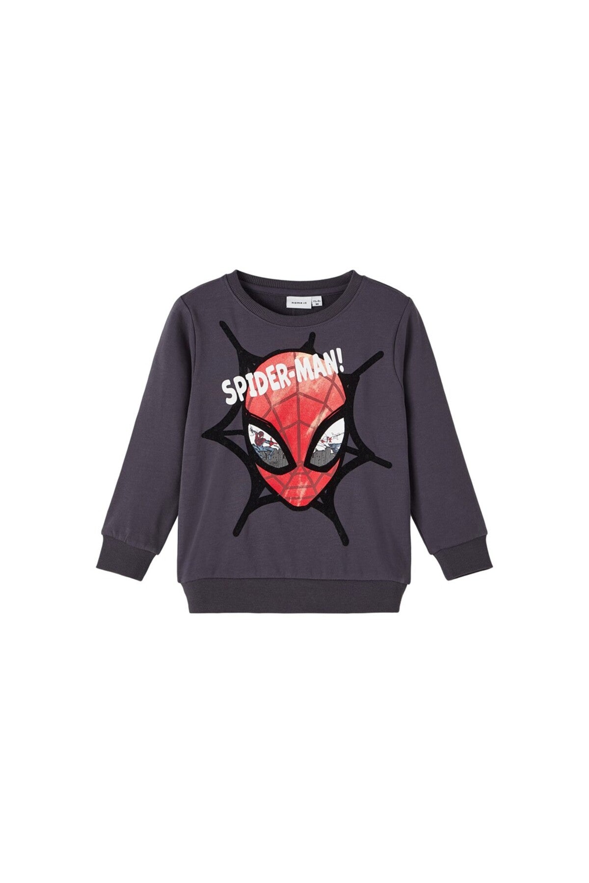 Erkek Çocuk Örümcek Adam Desenli Uzun Kol Sweatshirt-Günlük Kullanım