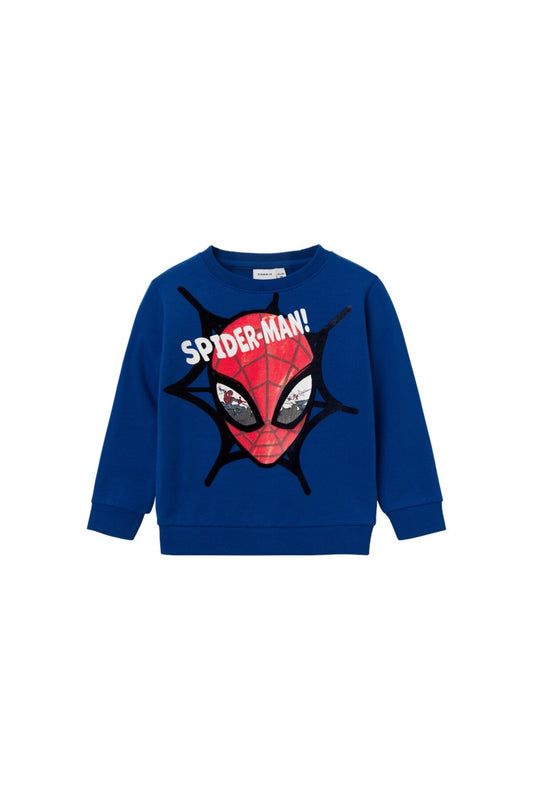 Erkek Çocuk Örümcek Adam Desenli Uzun Kol Sweatshirt-Günlük Kullanım