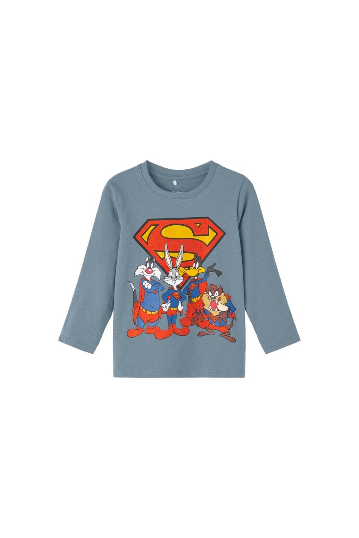 Erkek Çocuk Uzun Kol Sweatshirt-Süper Kahraman Baskı-Günlük Ana görsel