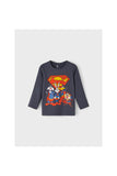 Erkek Çocuk Uzun Kol Sweatshirt-Süper Kahraman Baskı-Günlük