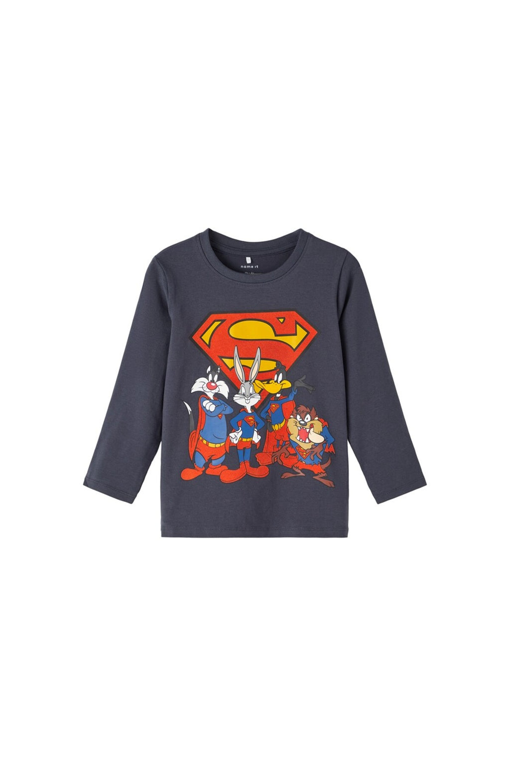 Erkek Çocuk Uzun Kol Sweatshirt-Süper Kahraman Baskı-Günlük