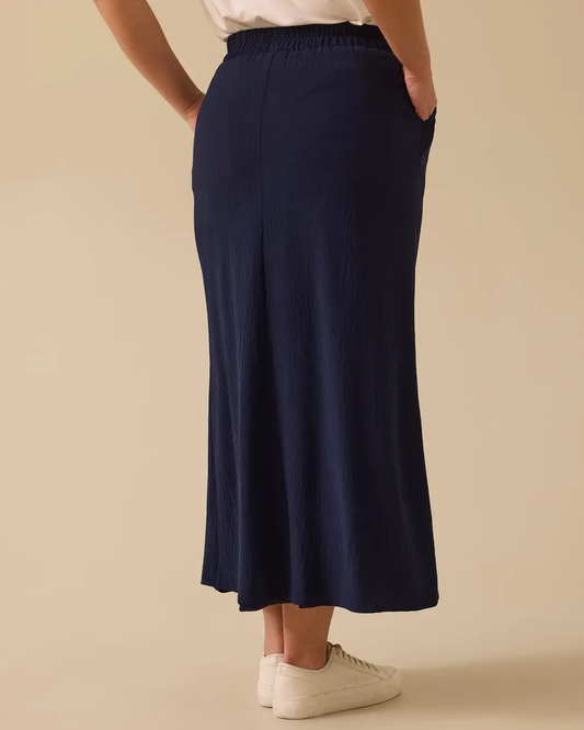 Gala-xi Minimalist Yüksek Bel Midi Etek - Günlük Kullanım