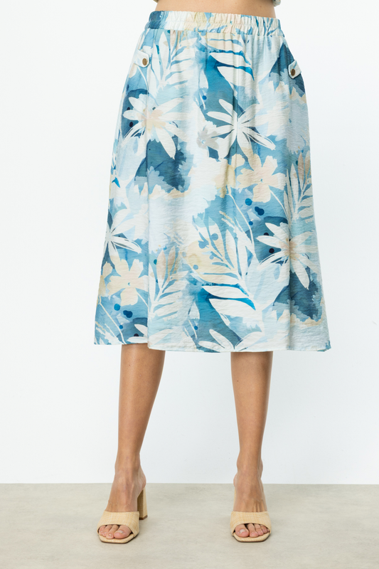 On Desenli Midi Boy Etek