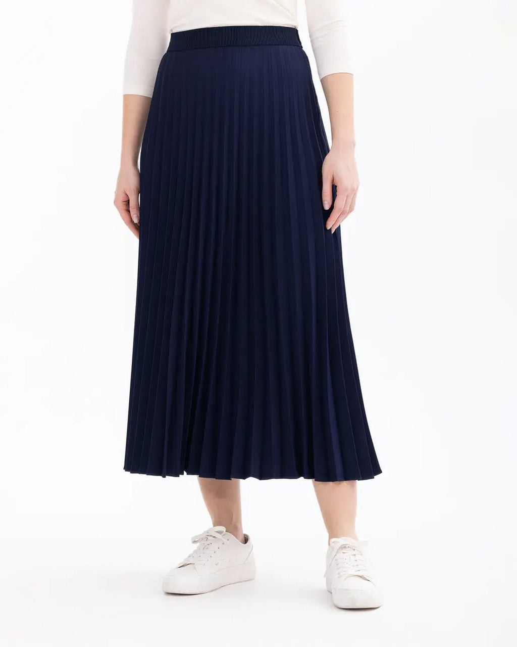 SCL Midi Pileli Etek: Minimalist Günlük Stil - Şimdi Al!