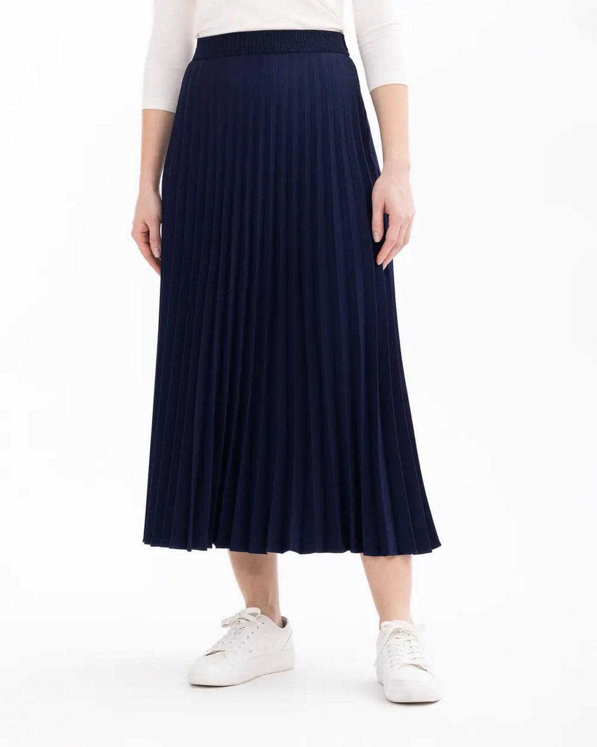 SCL Midi Pileli Etek: Minimalist Günlük Stil - Şimdi Al!