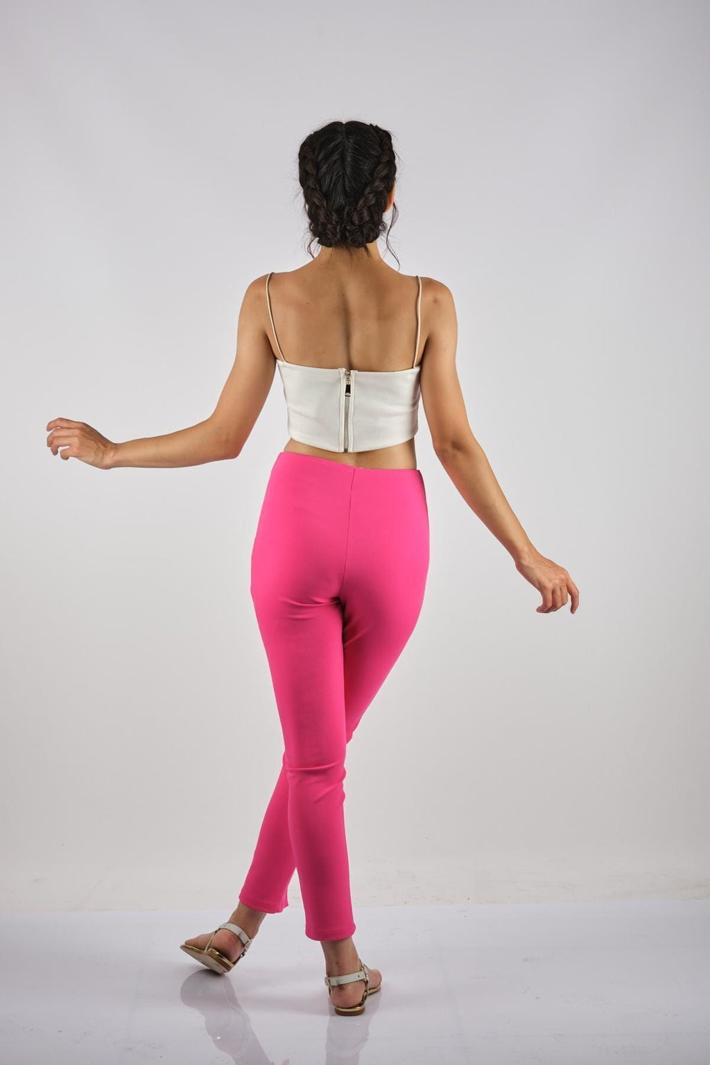 Explosion Minimalist Crop Pantolon - Yüksek Bel Dar Kesim Günlük