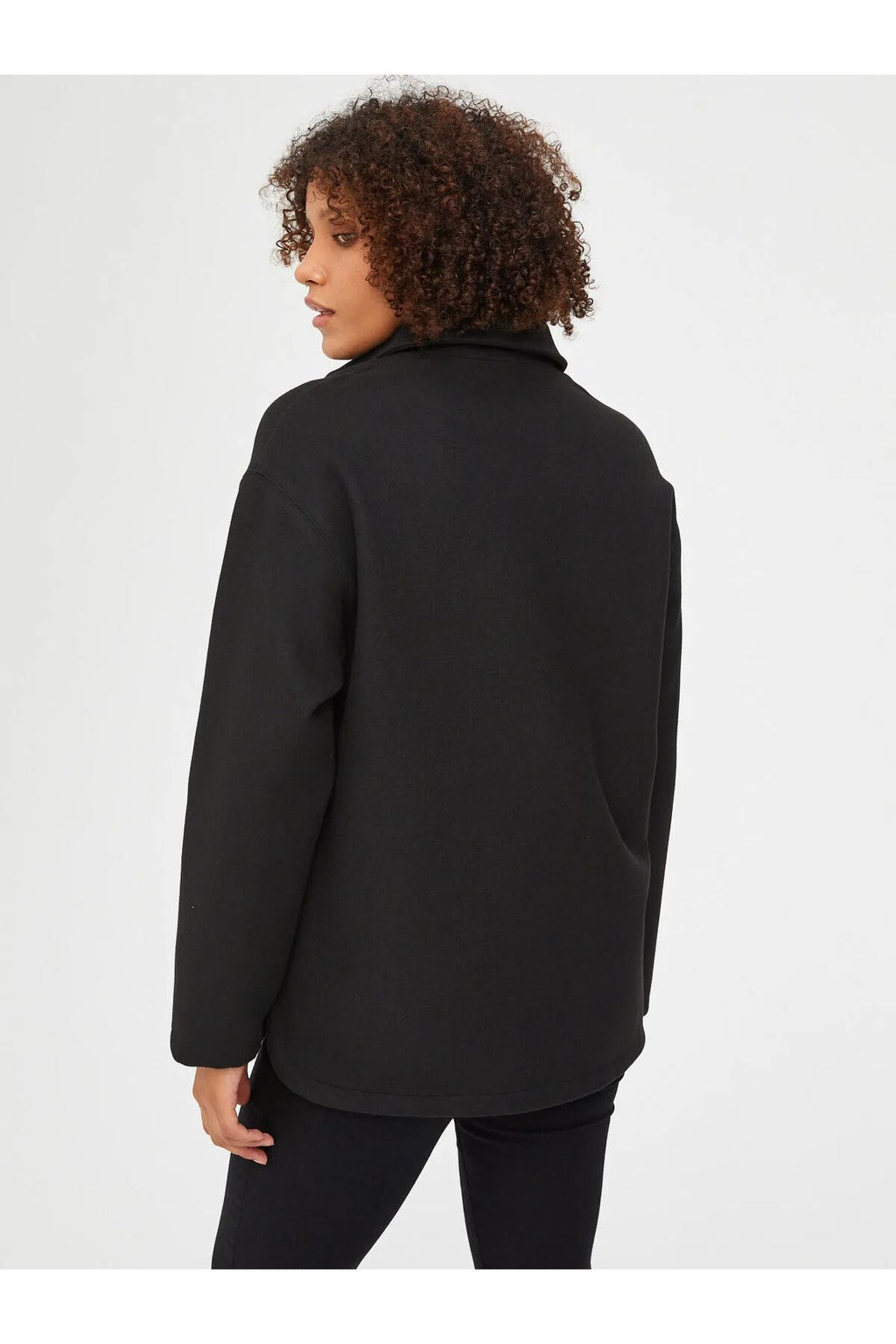 Faik Sönmez Oversize Midi Gömlek Yaka Kadın Ceket - Minimalist Tarz