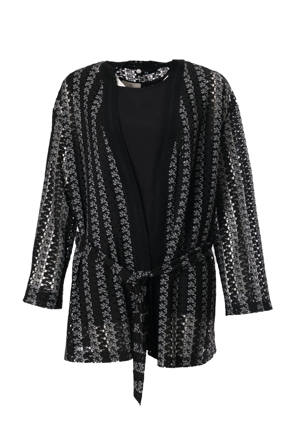 Faik Sönmez Oversize Midi Kimono - Bağcıklı Bel - Minimal Tasarım