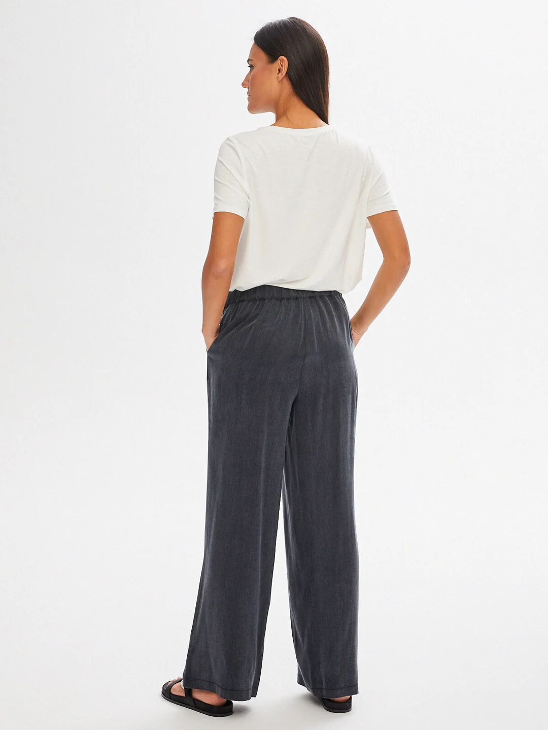 Faik Sönmez Minimalist Oversized Midi Kadın Pantolon - Günlük Kullanım
