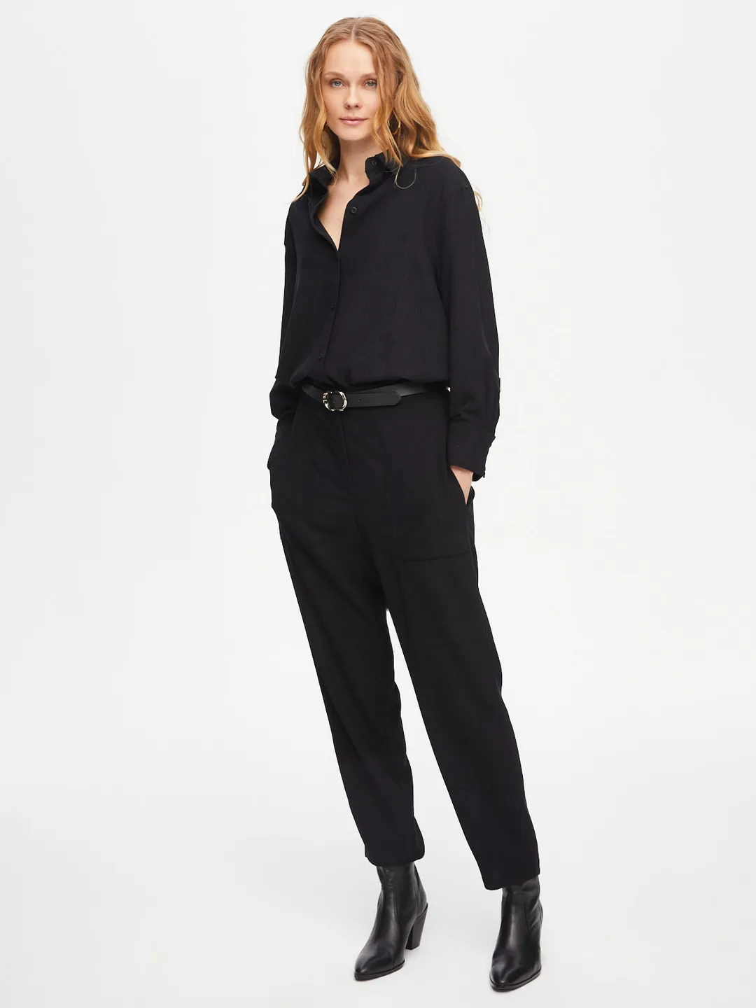 Faik Sönmez Oversize Midi Kadın Pantolon - Minimalist Stil Translation missing: tr.content.product_image_main