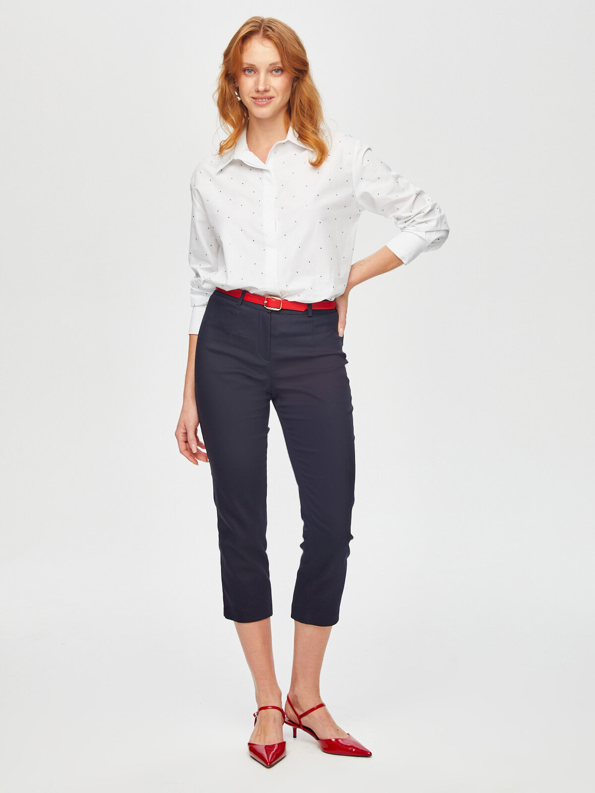 Faik Sönmez Kadın Slim Fit Klasik Capri 25YB00058
