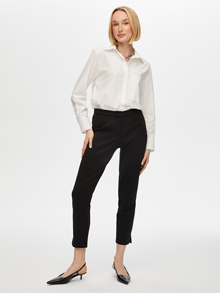 Faik Sönmez Kadın Slim Fit Örme Pantolon 25YB00053-1 Translation missing: tr.content.product_image_secondary