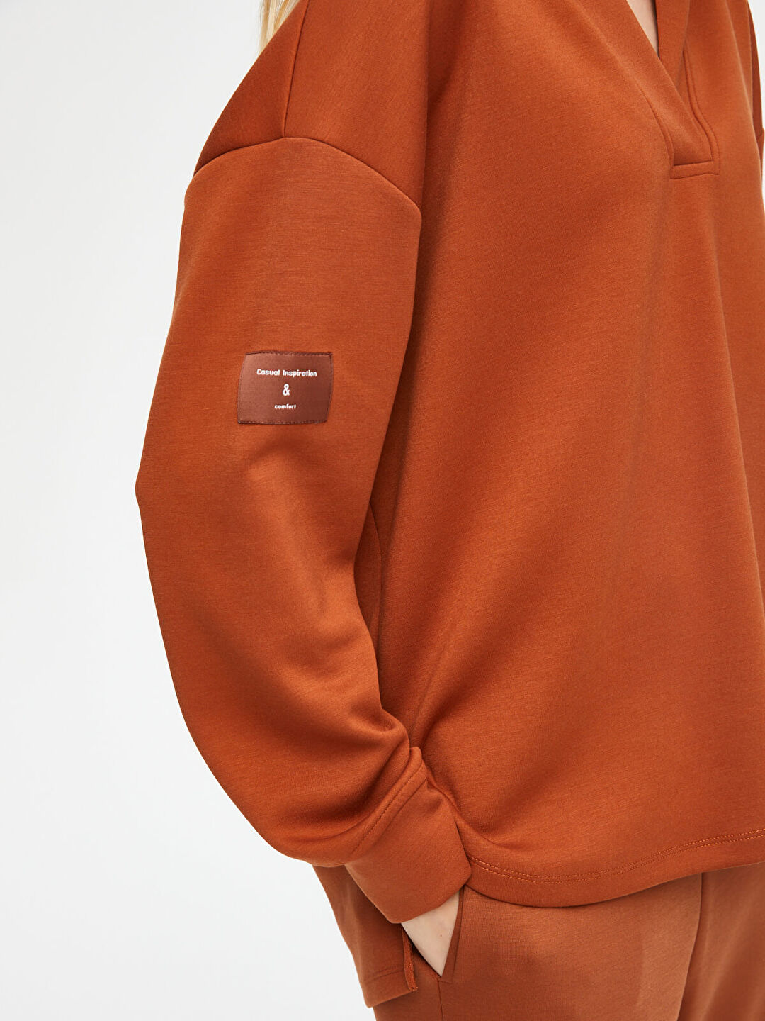 Faik Sönmez Kadın Kapüşonlu Modallı Sweatshirt U69508 Translation missing: tr.content.product_image_secondary