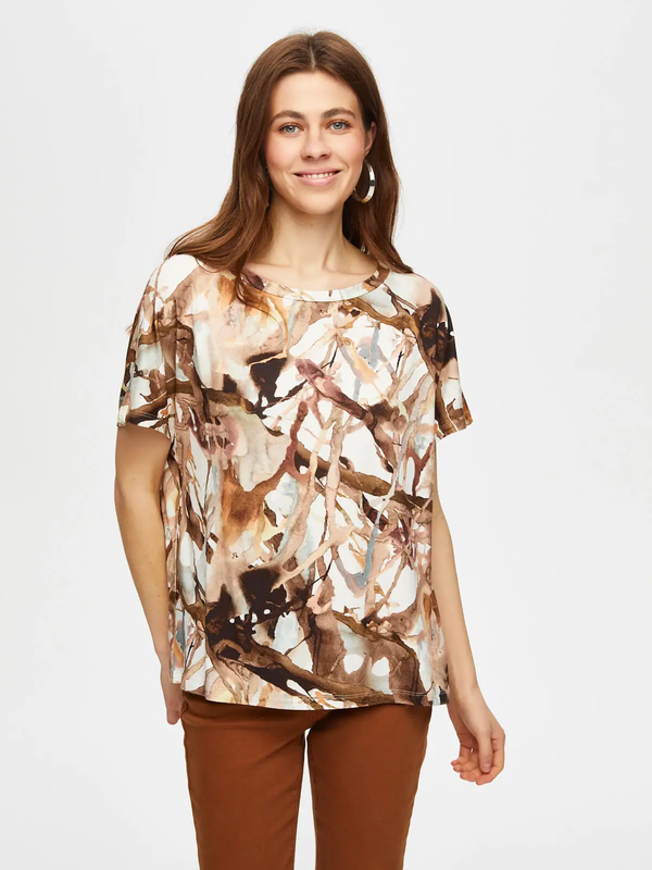 Faik Sönmez Oversize Minimalist Kadın T-Shirt - Kısa Kol Günlük