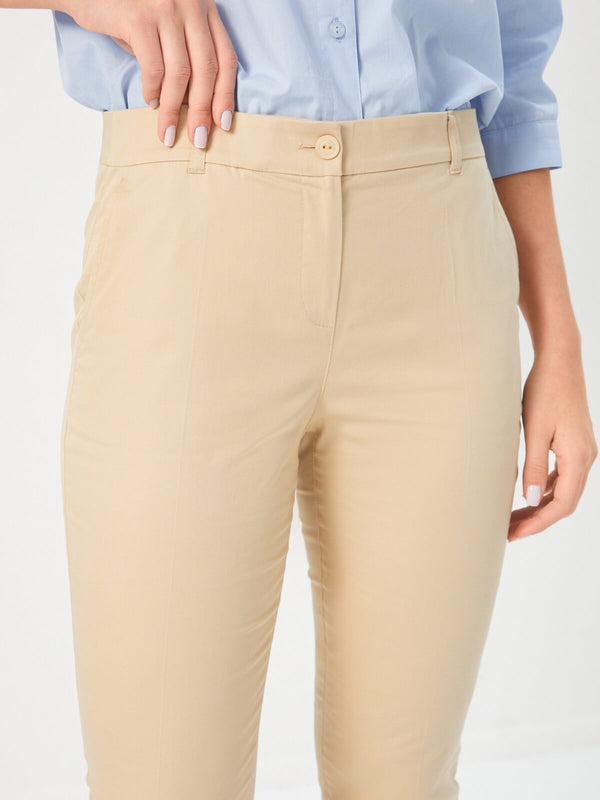 Faik Sönmez Minimalist Crop Kadın Pantolon - Yüksek Bel - Modern