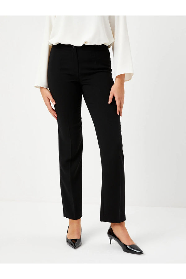 Faik Sönmez Minimalist Kadın Pantolon - Regular Fit - Yüksek Bel