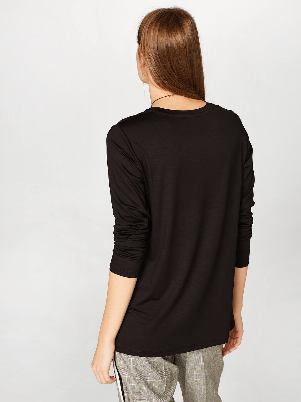 Faik Sönmez Minimalist Oversize Uzun Kol Kadın T-Shirt - Günlük Şıklık