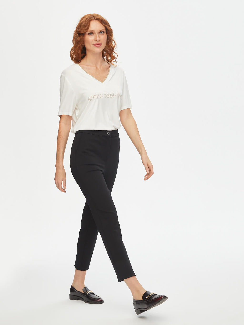 Faik Sönmez Minimalist Yüksek Bel 7/8 Kadın Pantolon - Modern Kesim