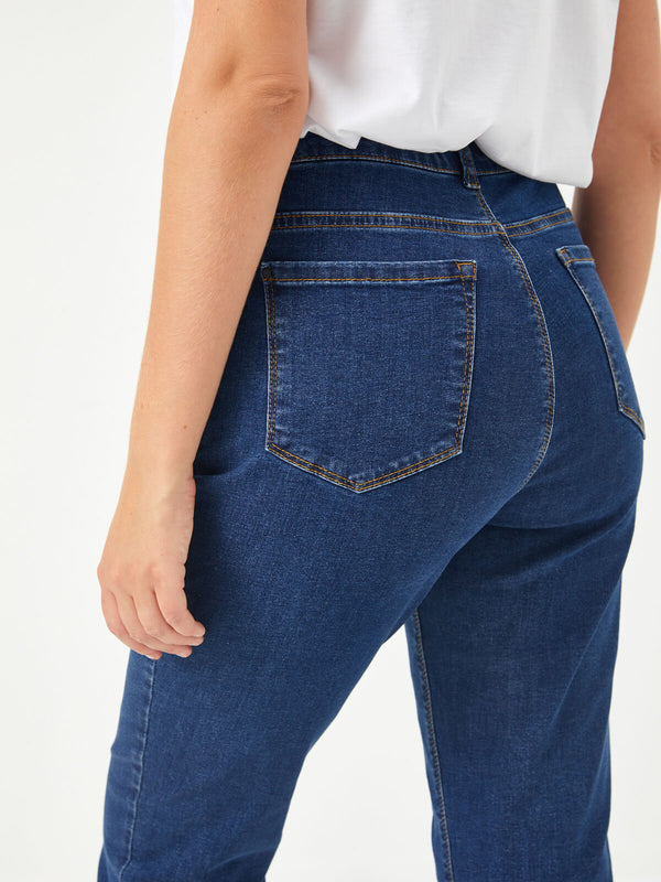 Faik Sönmez Minimalist Yüksek Bel Kadın Jean Pantolon - Günlük Şıklık