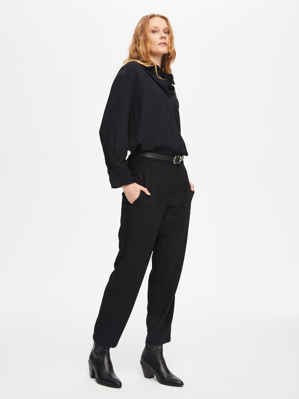 Faik Sönmez Oversize Midi Kadın Pantolon - Minimalist Stil