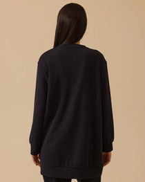 fermuar detaylı yuvarlak yaka sweatshirt Scl