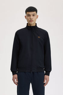 Fred Perry Erkek Dik Yaka Fermuarlı Logolu Ribanalı Manşet Mont Ceket