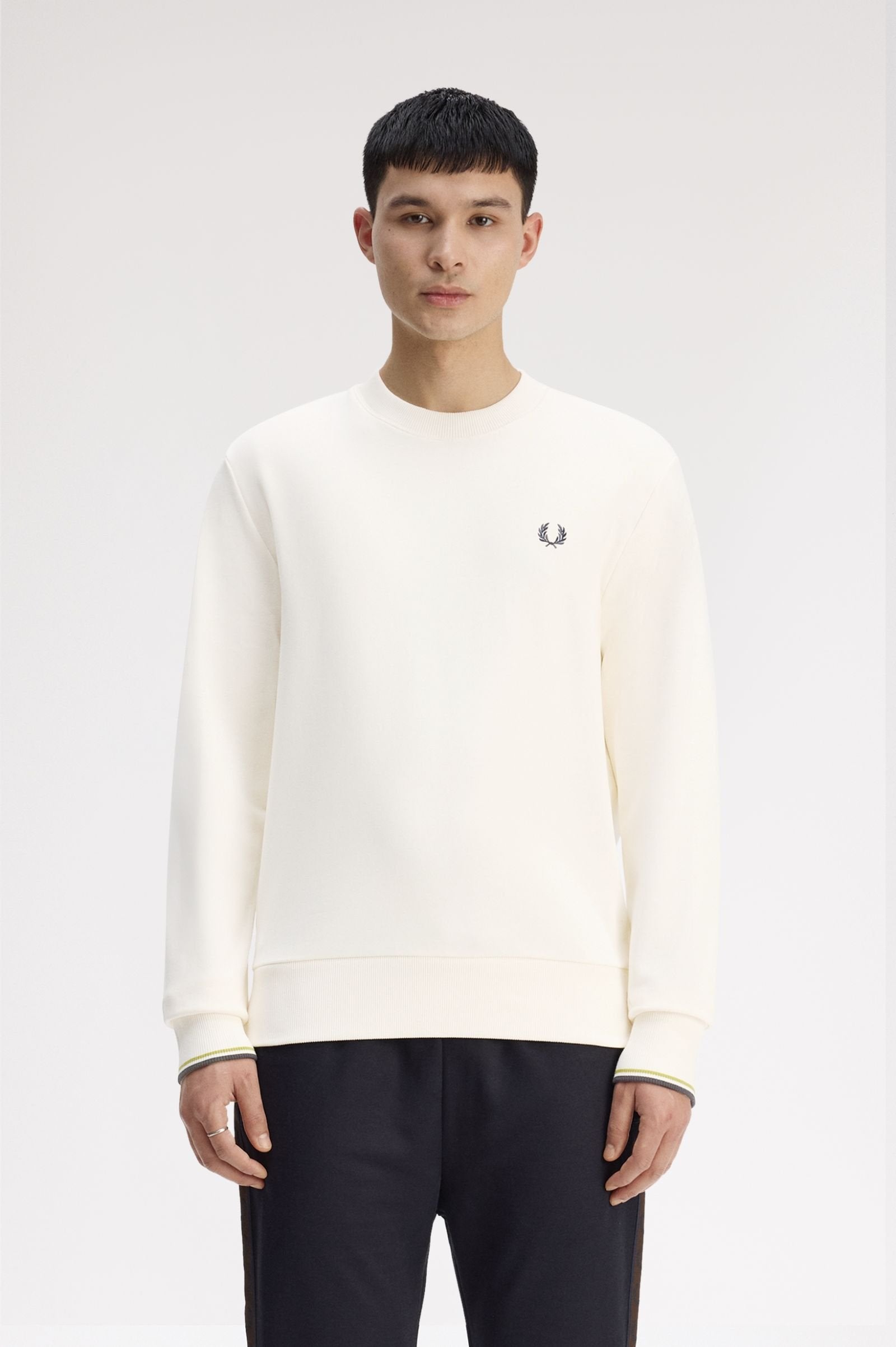 Fred Perry Erkek Bisiklet Yaka Pamuk Karışımlı Uzun Kollu Sweatshirt İkincil görsel
