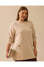 Gala-xi Kadın Büyük Beden Çiçek İşlemeli Sweatshirt 10002512314003