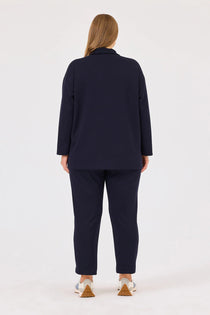 Gala-xi Kadın Büyük Beden Polo Yaka Sweatshirt 10002422314002