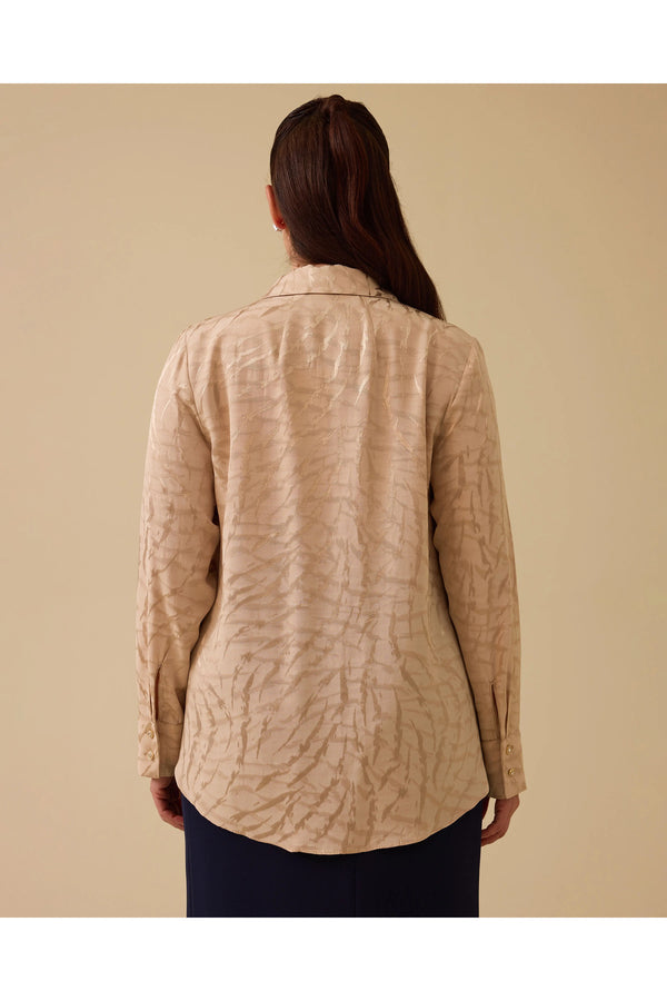 Gala-xi Oversize Uzun Kol Minimalist Kadın Gömlek - Günlük