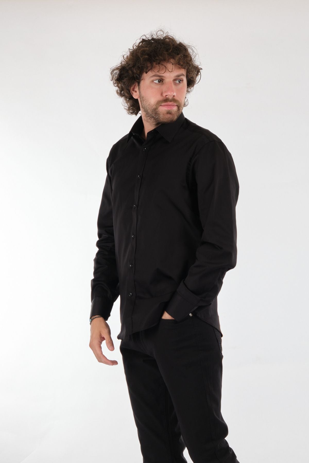 Gallini World Minimalist Erkek Uzun Kol Gömlek - Slim Fit Translation missing: tr.content.product_image_secondary