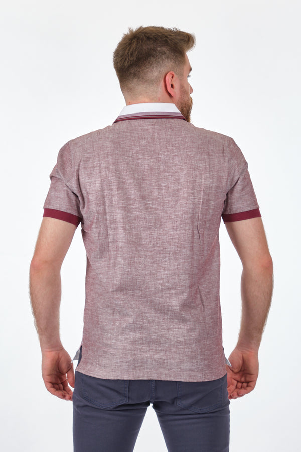 Gallus Erkek Polo Yaka Çizgili T-Shirt - Kısa Kol Regular Fit