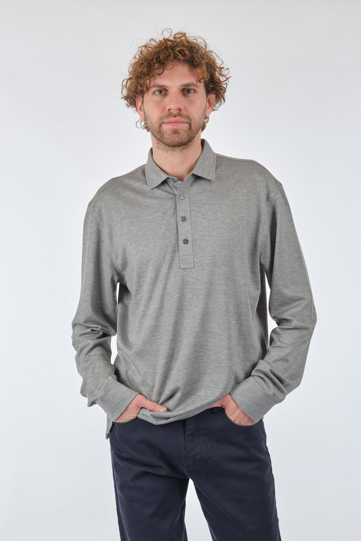 Gallus Erkek Uzun Kol Polo Yaka Sweatshirt - Minimalist & Günlük