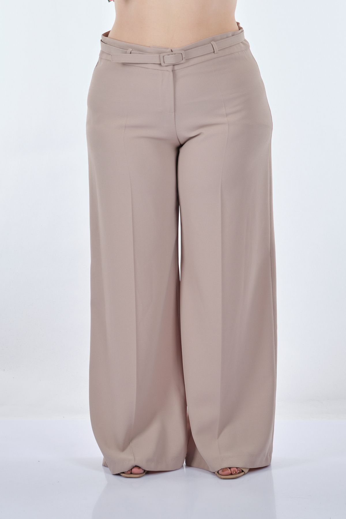 Garni Oversize Bol Paça Kadın Pantolon - Yüksek Bel, Rahat Translation missing: tr.content.product_image_main