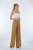 Garni Minimalist Geniş Paça Kadın Pantolon - Yüksek Bel - Trend