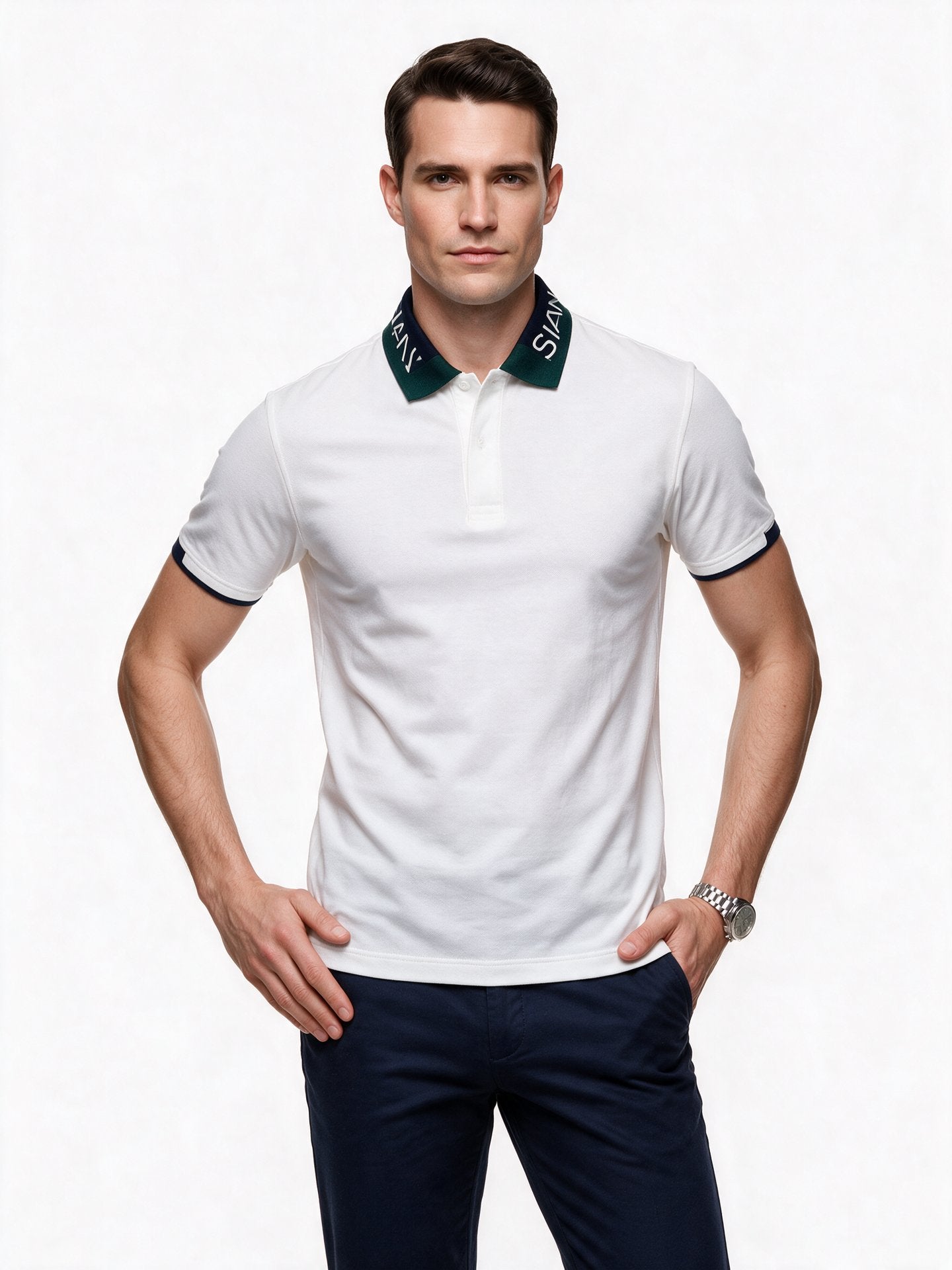Giant Erkek Polo Yaka Pamuklu Kısa Kollu Logolu T-Shirt İkincil görsel