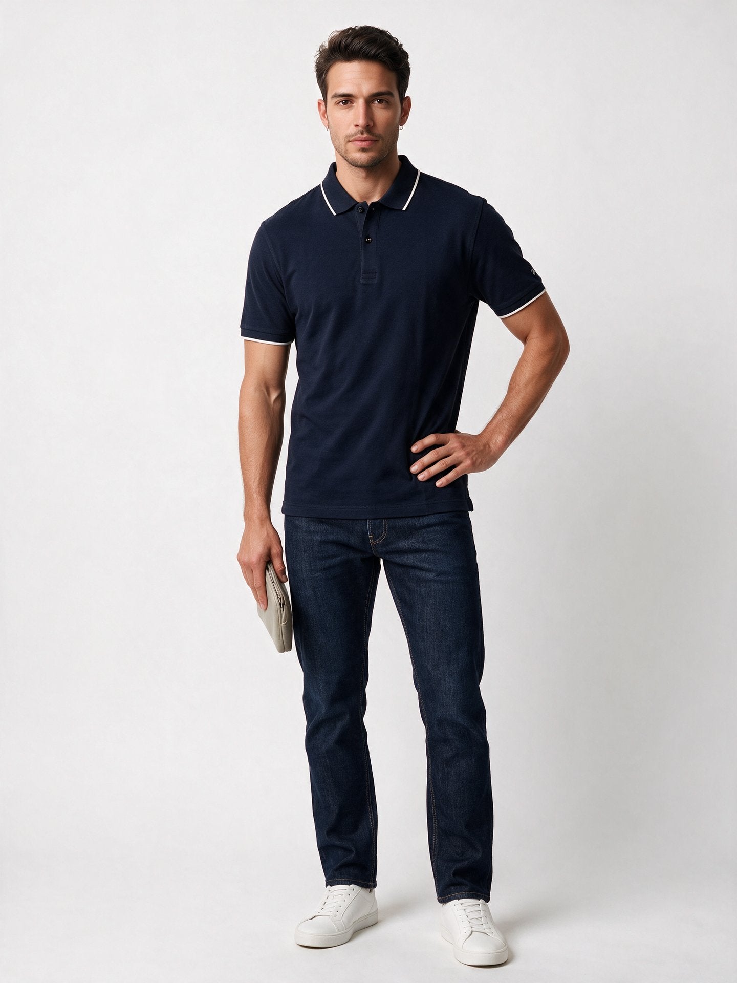 Giant Erkek Polo Yaka Kısa Kollu Pamuk Karışımlı Örme T-Shirt P912 İkincil görsel