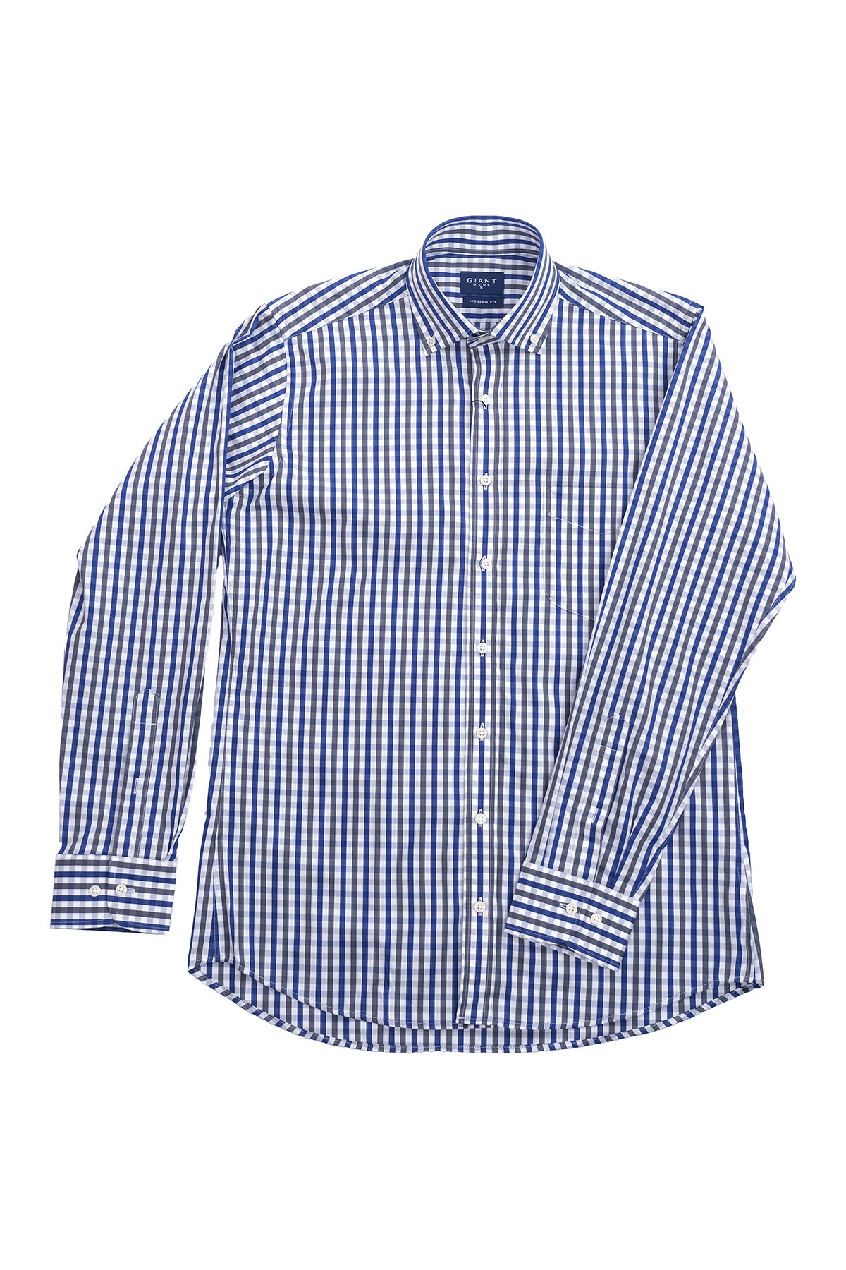 Giant Erkek Uzun Kol Kareli Gömlek - Minimalist Stil