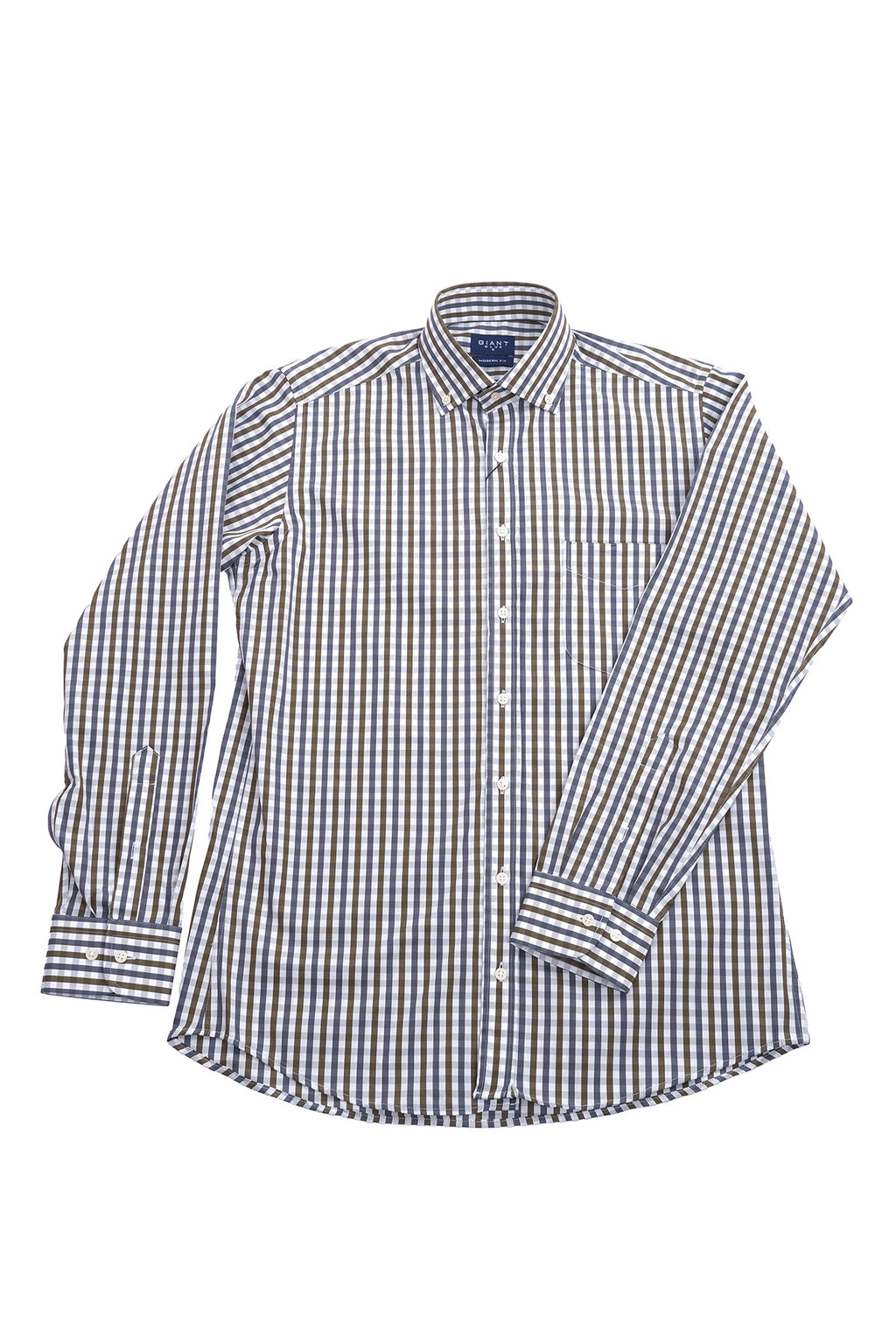 Giant Erkek Uzun Kol Kareli Gömlek - Minimalist Stil