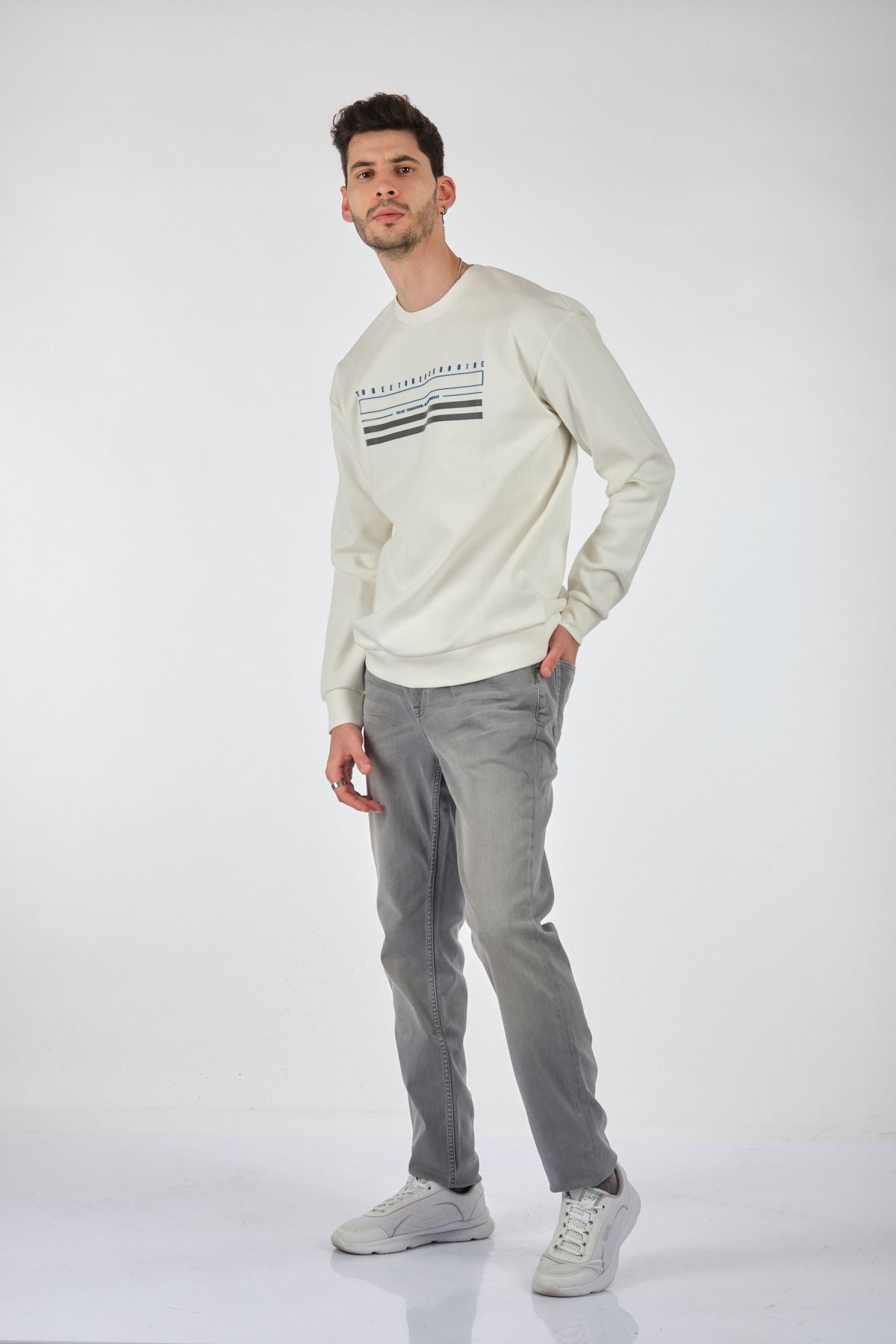 Gmg Fırenze Oversize Erkek Sweatshirt - Minimalist ve Rahat