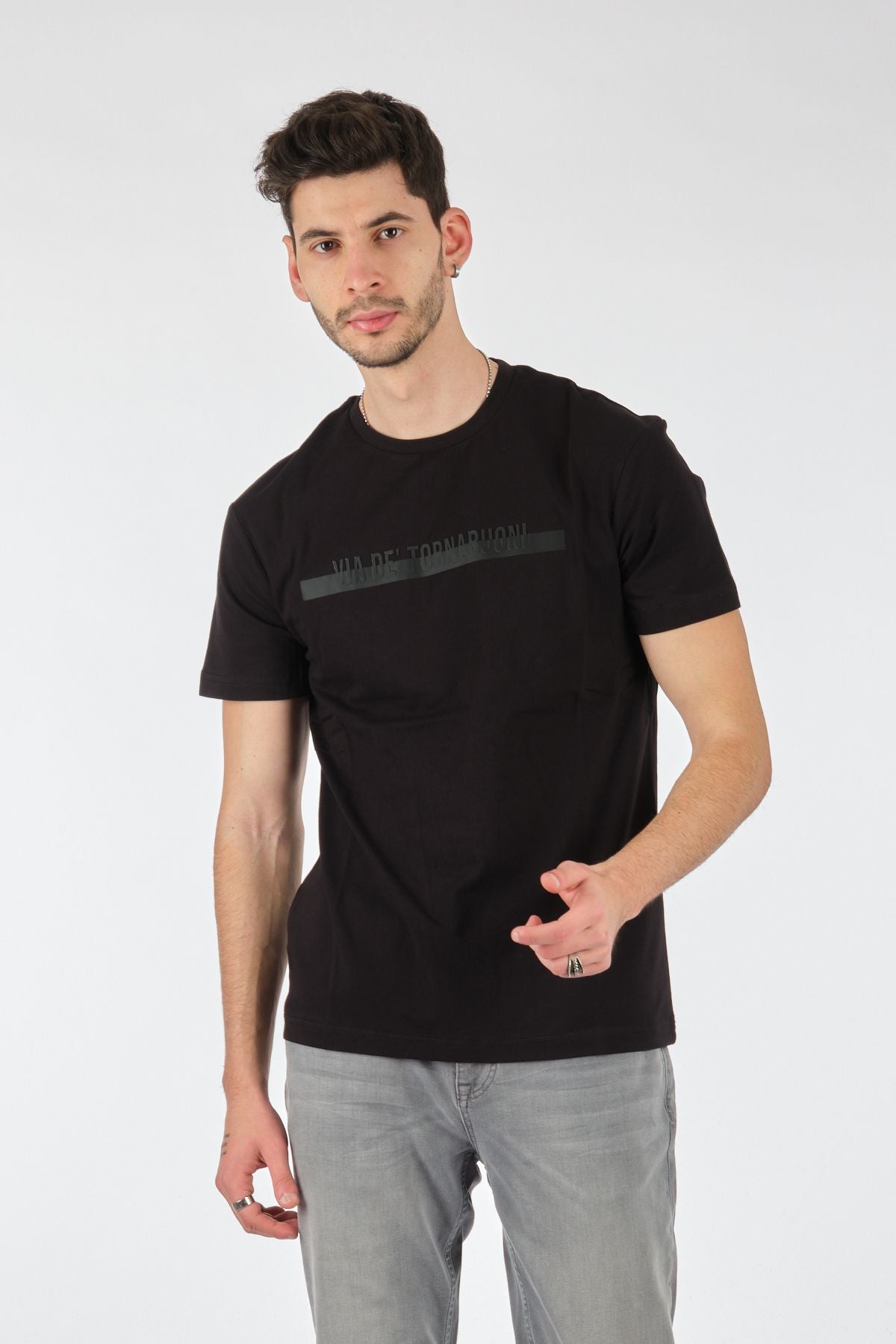 Gmg Fırenze Minimalist Regular Fit Kısa Kol Erkek Tişört - Günlük Kullanım Ana görsel