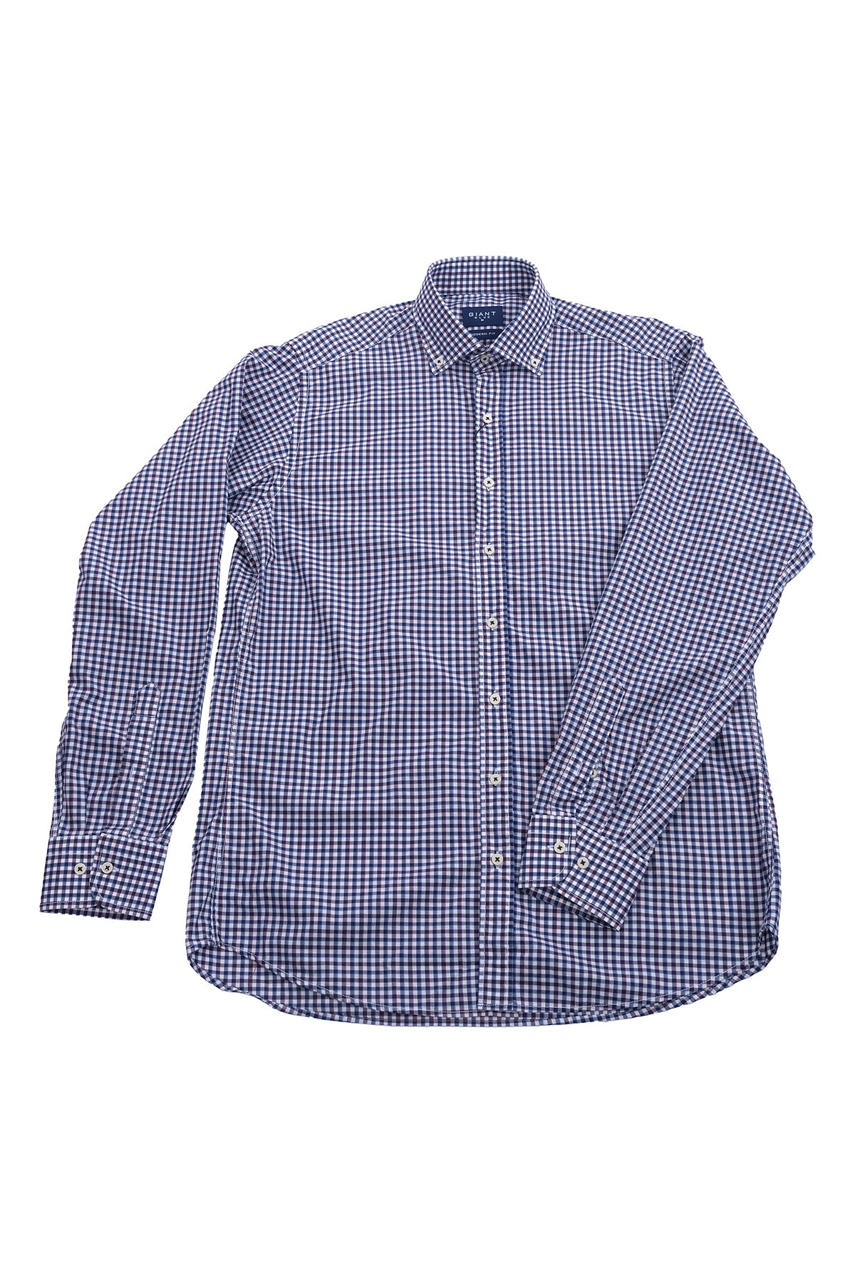Giant Kareli Uzun Kol Erkek Gömleği - Modern Fit
