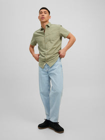 Jack&Jones Minimalist Kısa Kol Erkek Gömleği - Günlük & Rahat