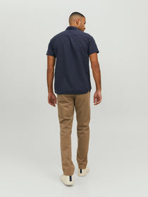 Jack&Jones Minimalist Kısa Kol Erkek Gömleği - Günlük & Rahat